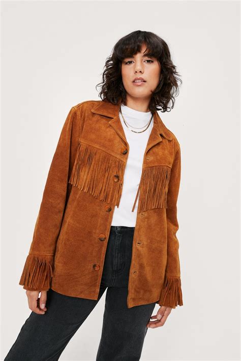 fringe oversized jacket